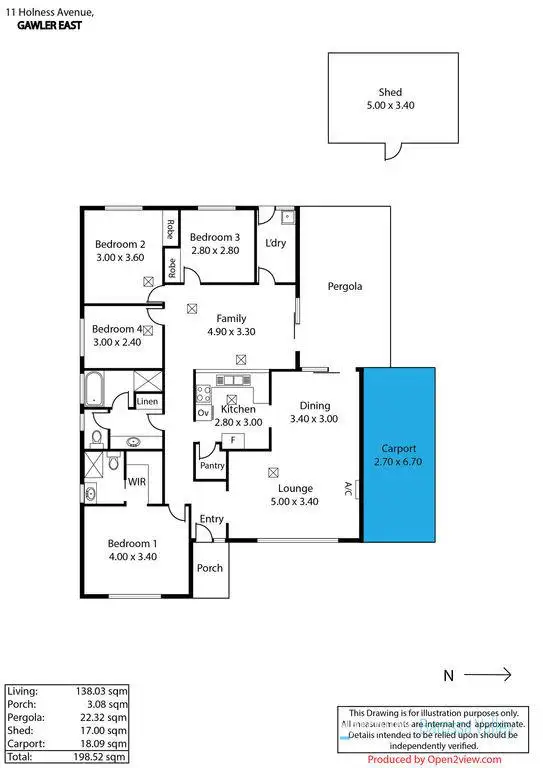 Floorplan of Homely house listing, 11 Holness Ave, Gawler East SA 5118