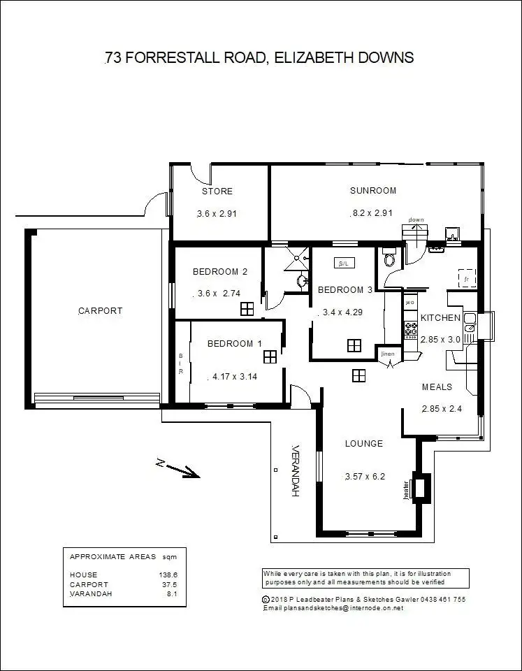 Floorplan of Homely house listing, 73 Forrestall Road, Elizabeth Downs SA 5113