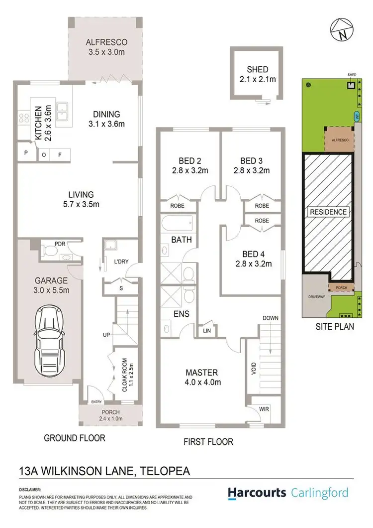 Floorplan of Homely semi-detached listing, 13a Wilkinson Lane, Telopea NSW 2117