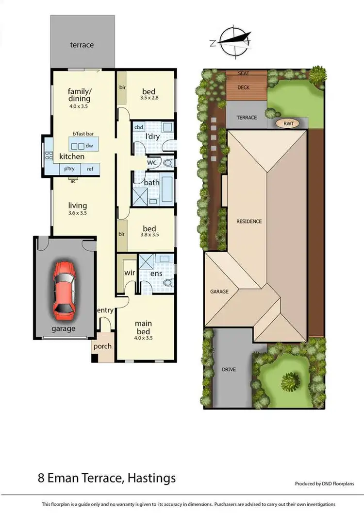 Floorplan of Homely house listing, 8 Eman Terrace, Hastings VIC 3915