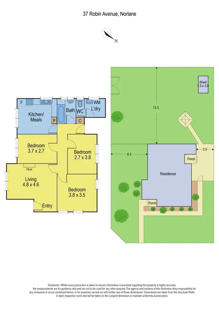 Floorplan of Homely house listing, 37 Robin Avenue, Norlane VIC 3214