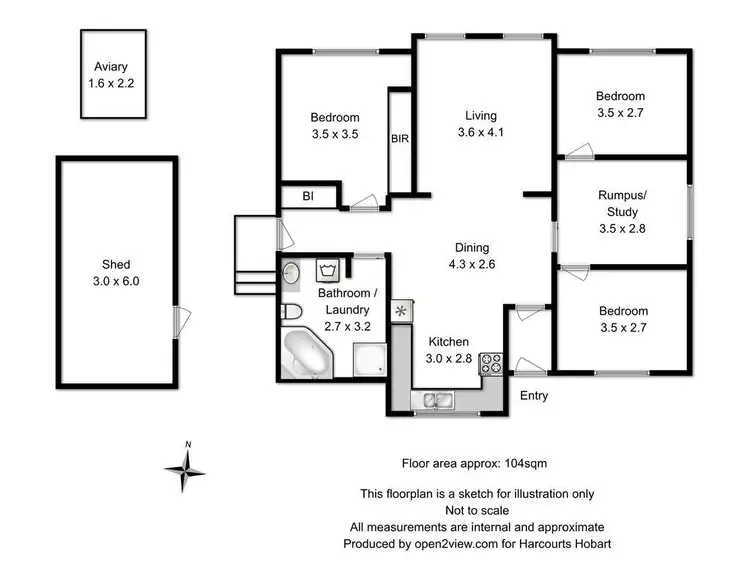 Floorplan of Homely house listing, 33 Veronica Crescent, Gagebrook TAS 7030