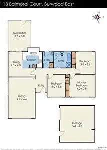 Floorplan of Homely house listing, 13 Balmoral Court, Burwood East VIC 3151
