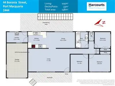 Floorplan of Homely house listing, 44 Boronia Street, Port Macquarie NSW 2444
