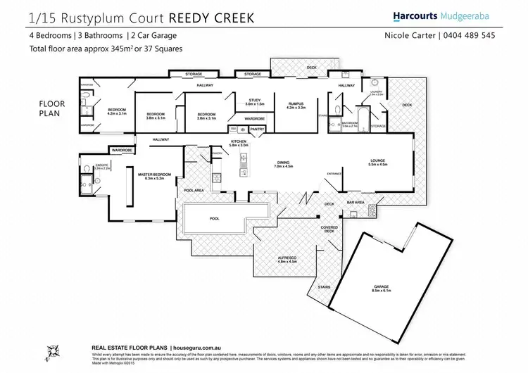 Floorplan of Homely house listing, 1/15 Rustyplum Court, Reedy Creek QLD 4227