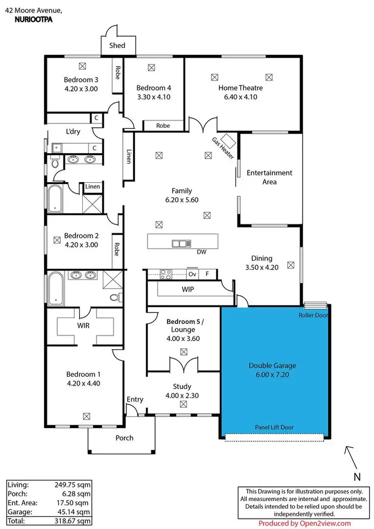 Floorplan of Homely house listing, 42 Moore Ave, Nuriootpa SA 5355