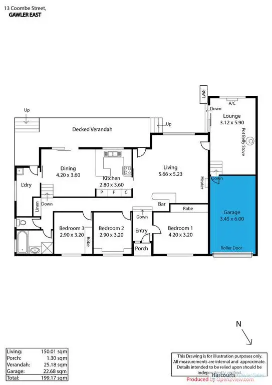 Floorplan of Homely house listing, 13 Coombe Street, Gawler East SA 5118