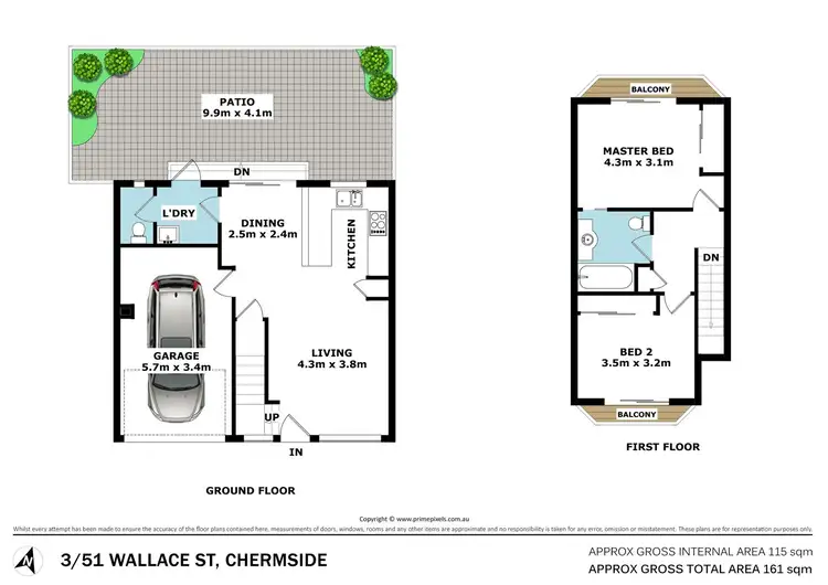Floorplan of Homely townhouse listing, 3/51 Wallace Street, Chermside QLD 4032