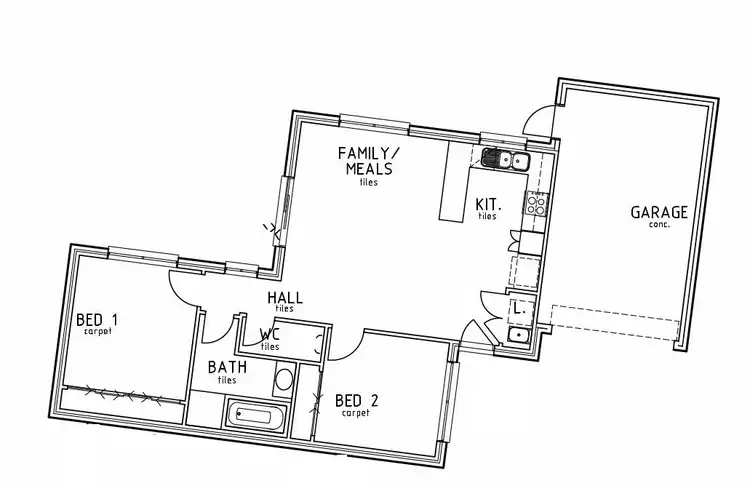 Floorplan of Homely unit listing, 3/8 Chappell Street, Thomastown VIC 3074