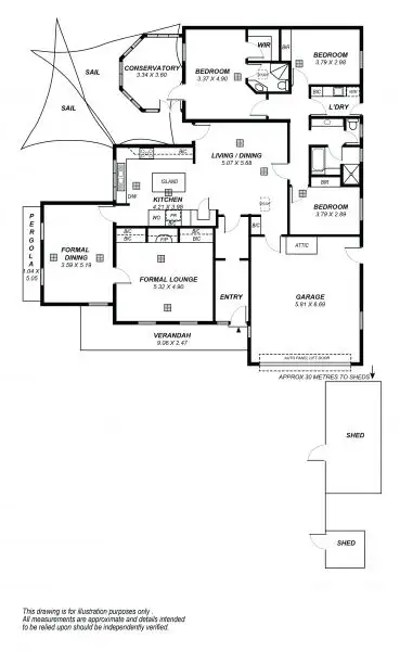 Floorplan of Homely house listing, 15 Hancock Road (adj. Tea Tree Gully), Vista SA 5091