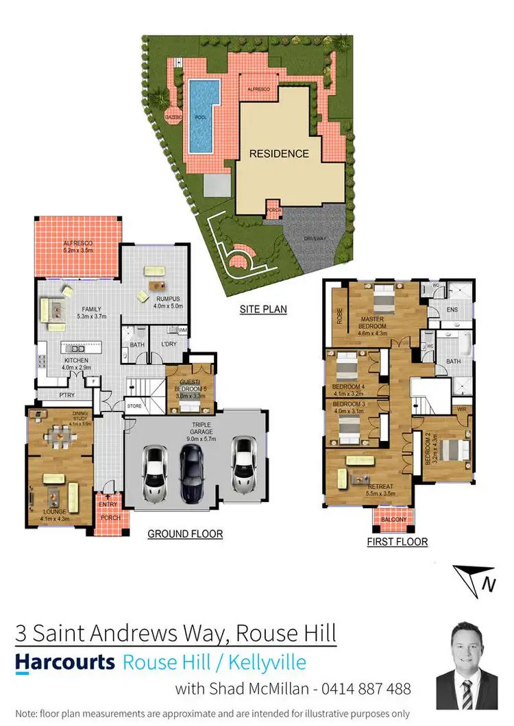Floorplan of Homely house listing, 3 St Andrews Way, Rouse Hill NSW 2155