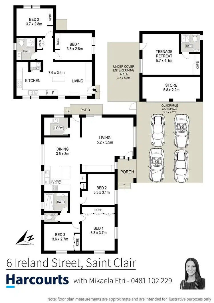 Floorplan of Homely house listing, 6 & 6A Ireland Street, St Clair NSW 2759