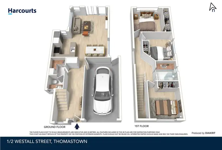 Floorplan of Homely townhouse listing, 1/2 Westall Street, Thomastown VIC 3074