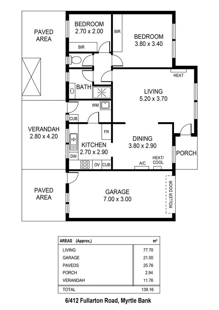 Floorplan of Homely house listing, 6/412 Fullarton Road, Myrtle Bank SA 5064