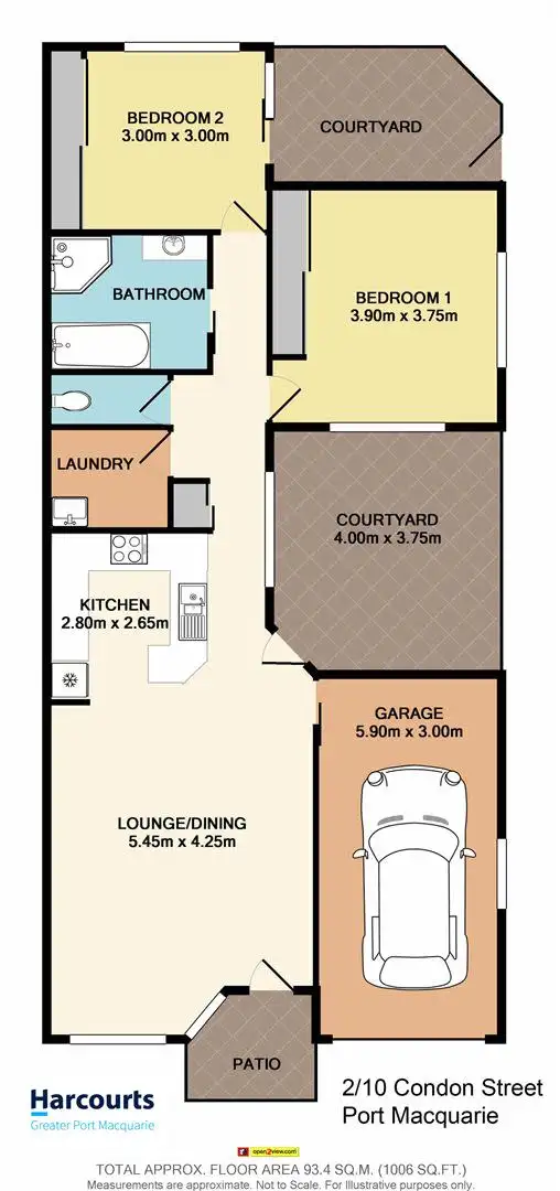 Floorplan of Homely villa listing, 2/10 Condon Avenue, Port Macquarie NSW 2444