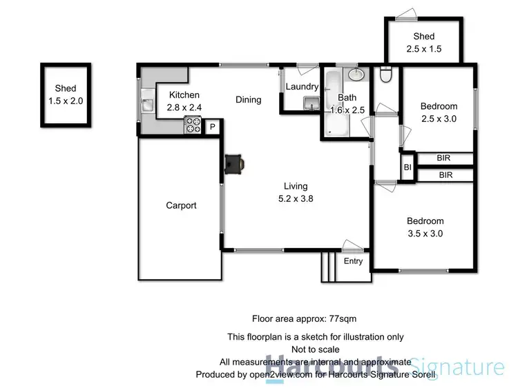 Floorplan of Homely unit listing, 1/18A Walpole Street, Orford TAS 7190