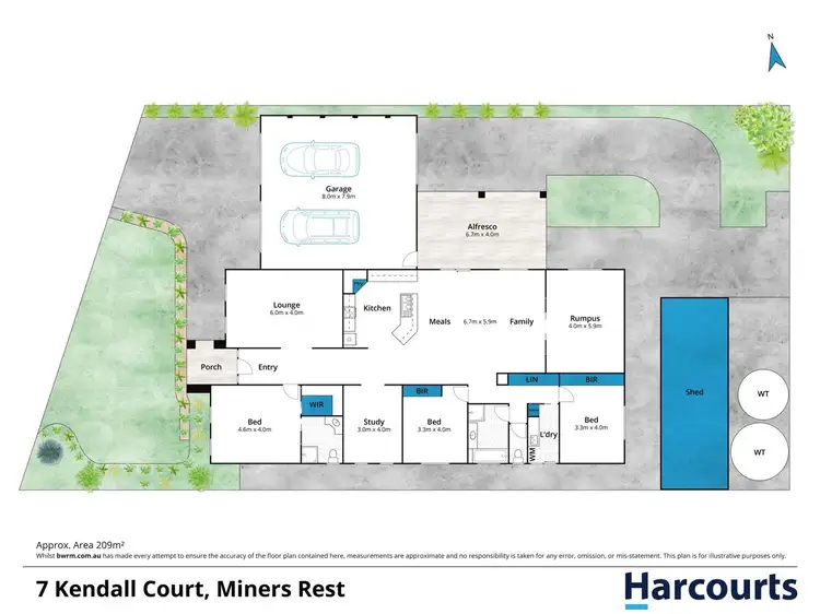 Floorplan of Homely house listing, 7 Kendall Court, Miners Rest VIC 3352
