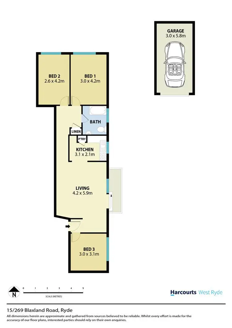 Floorplan of Homely unit listing, 15/269 Blaxland Road, Ryde NSW 2112