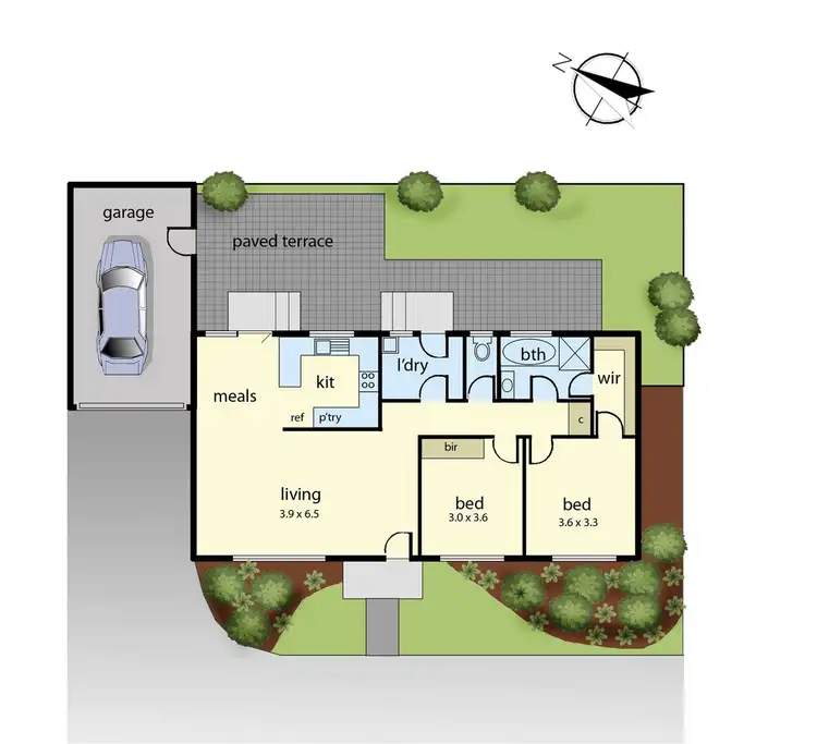 Floorplan of Homely unit listing, 9/2 Allington Place, Langwarrin VIC 3910