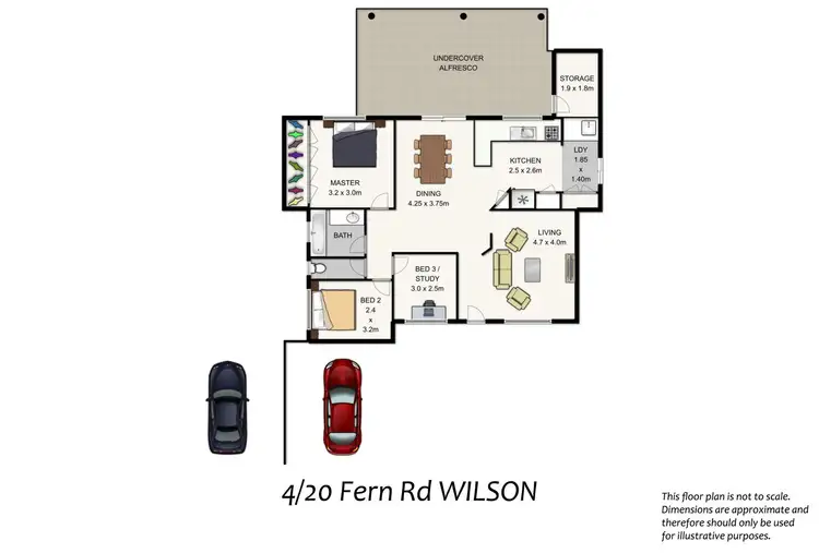 Floorplan of Homely villa listing, 4/20 Fern Road, Wilson WA 6107