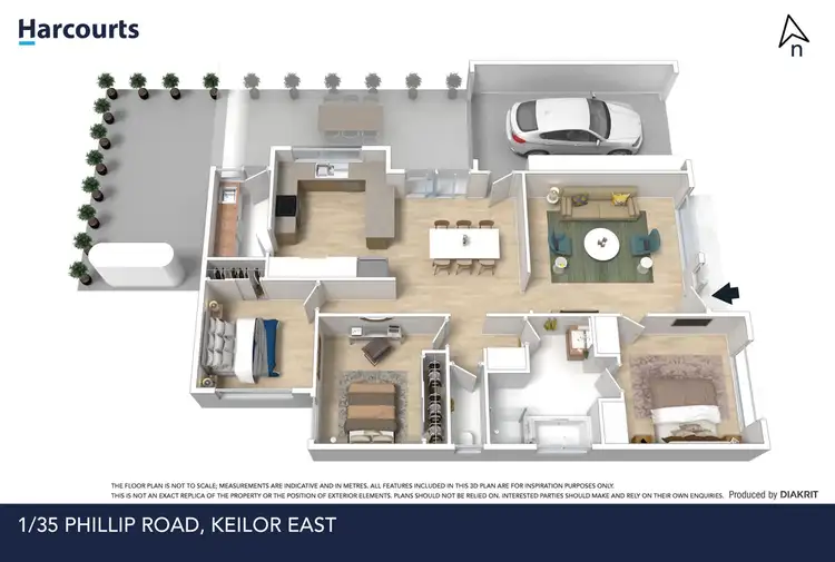 Floorplan of Homely villa listing, 1/35 Phillip Road, Keilor East VIC 3033