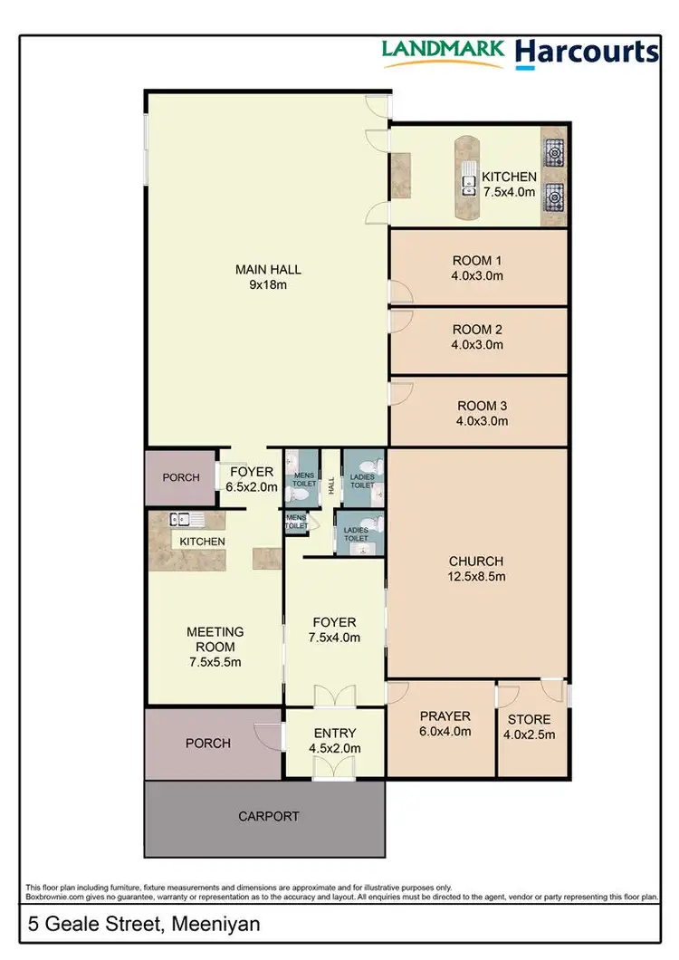 Floorplan of Homely semi-detached listing, 5 Geale Street, Meeniyan VIC 3956