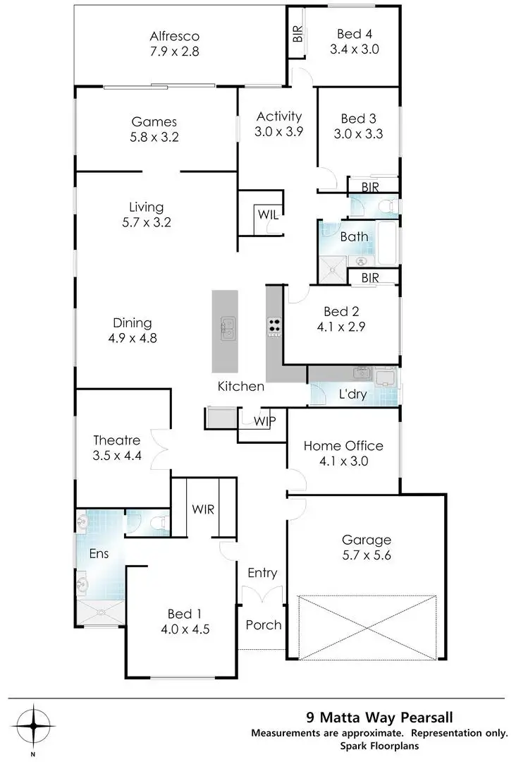 Floorplan of Homely house listing, 9 Matta Way, Pearsall WA 6065