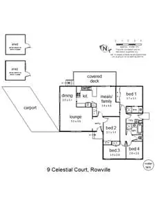 Floorplan of Homely house listing, 9 Celestial Court, Rowville VIC 3178