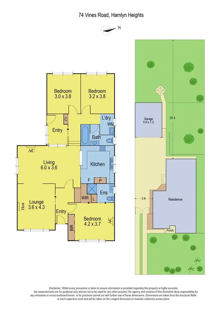 Floorplan of Homely house listing, 74 Vines Road, Hamlyn Heights VIC 3215