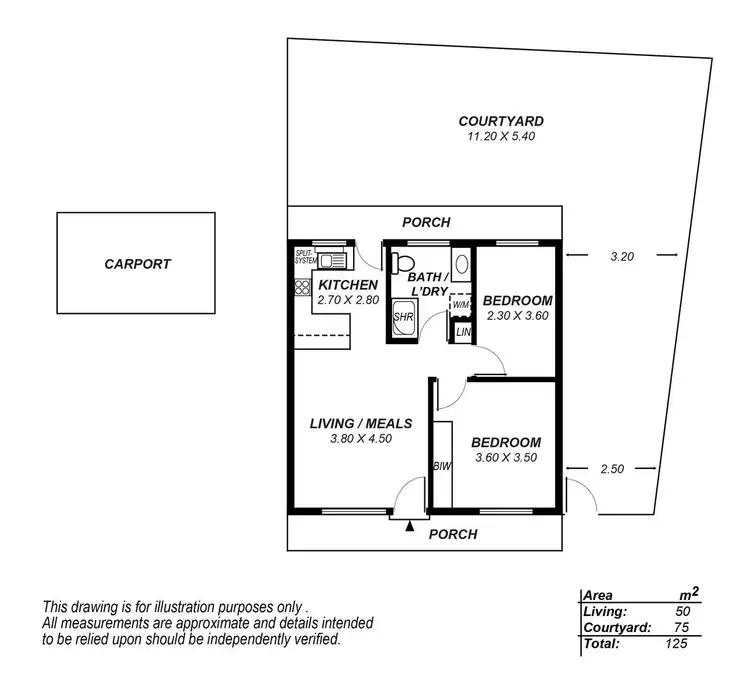 Floorplan of Homely unit listing, 16/2 Bach Crescent, Seaton SA 5023