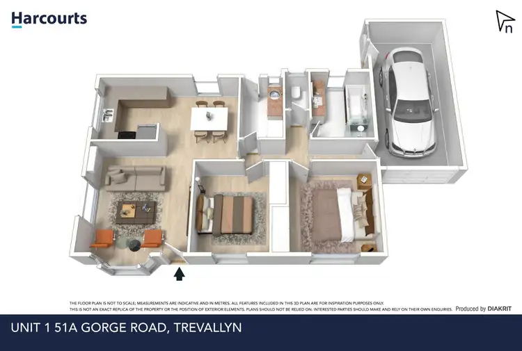 Floorplan of Homely villa listing, 1/51a Gorge Road, Trevallyn TAS 7250