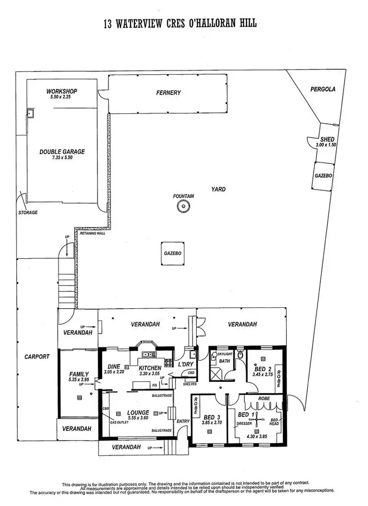 Floorplan of Homely house listing, 13 Waterview Crescent, O'halloran Hill SA 5158