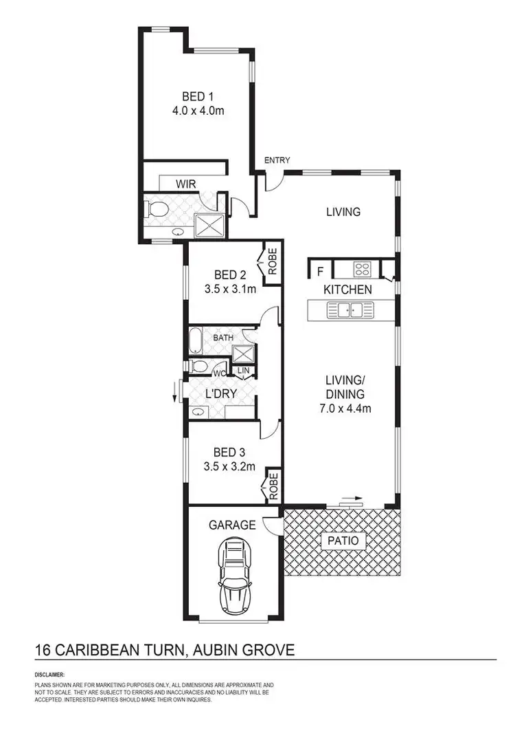 Floorplan of Homely house listing, 16 Caribbean Turn, Aubin Grove WA 6164