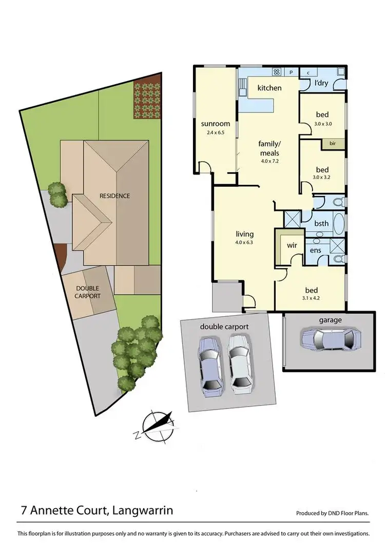 Floorplan of Homely house listing, 7 Annette Court, Langwarrin VIC 3910