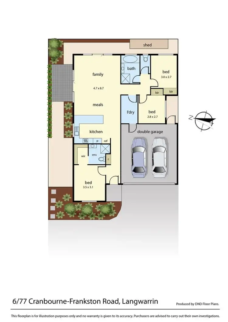 Floorplan of Homely unit listing, 6/77 Cranbourne - Frankston Road, Langwarrin VIC 3910