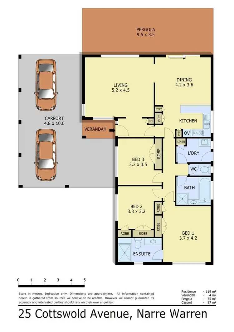 Floorplan of Homely house listing, 25 Cottswold Ave, Narre Warren VIC 3805