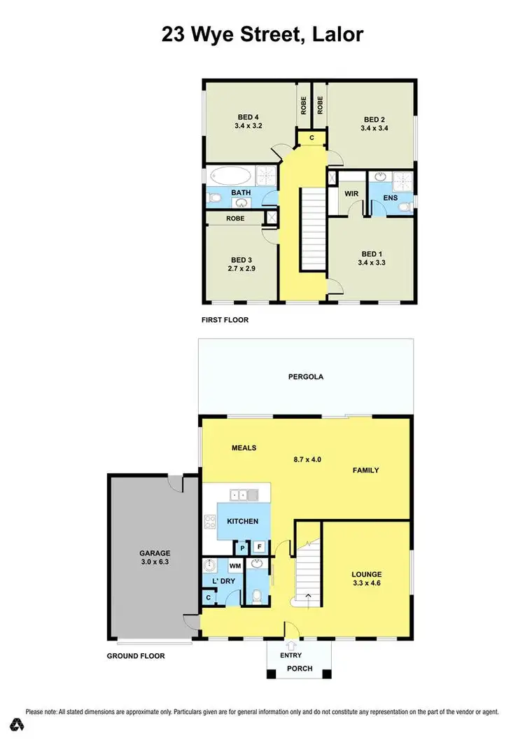 Floorplan of Homely townhouse listing, 23 Wye Street, Lalor VIC 3075