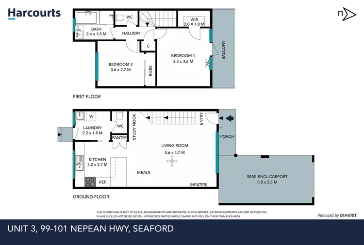Floorplan of Homely unit listing, 3/99-101 Nepean Highway, Seaford VIC 3198