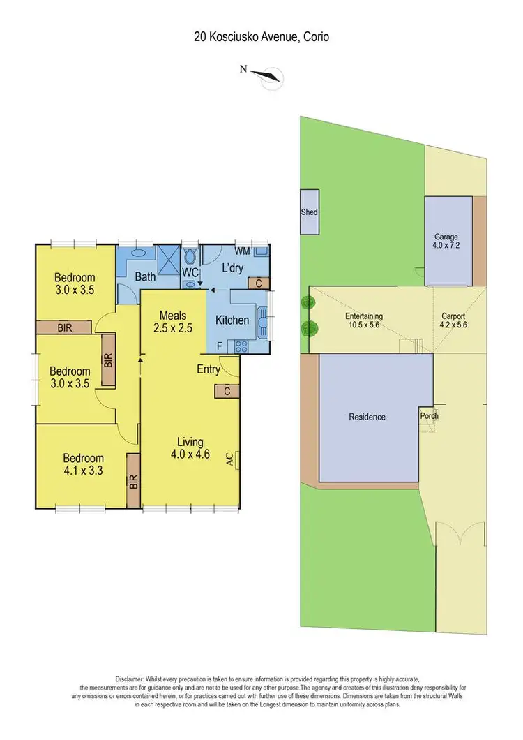 Floorplan of Homely house listing, 20 Kosciusko Avenue, Corio VIC 3214