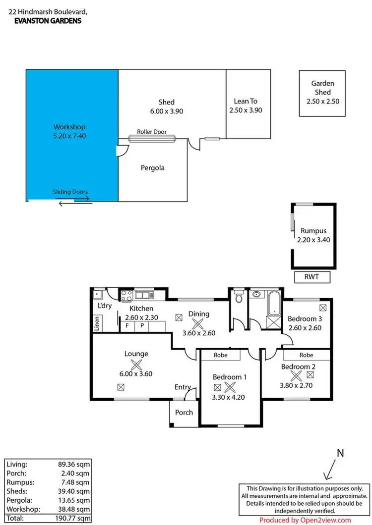 Floorplan of Homely house listing, 22 Hindmarsh Blvd, Evanston Gardens SA 5116