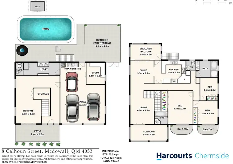 Floorplan of Homely house listing, 8 Calhoun Street, Mcdowall QLD 4053
