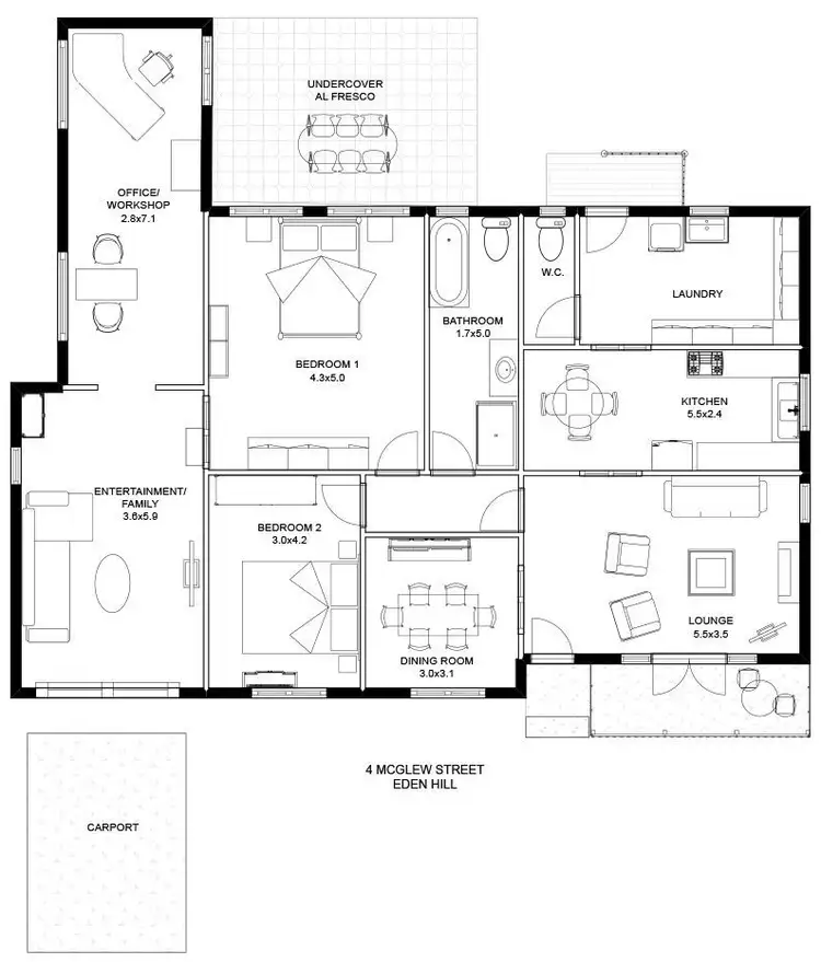 Floorplan of Homely house listing, 4 McGlew Street, Eden Hill WA 6054