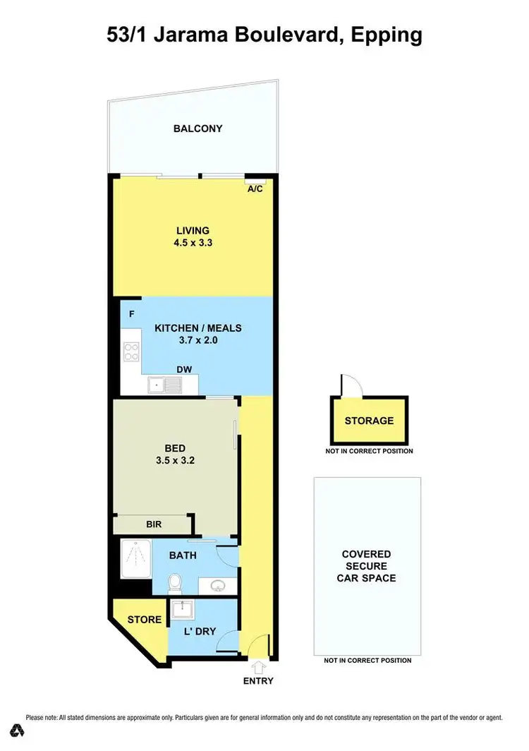 Floorplan of Homely apartment listing, 53/1 Jarama Boulevard, Epping VIC 3076