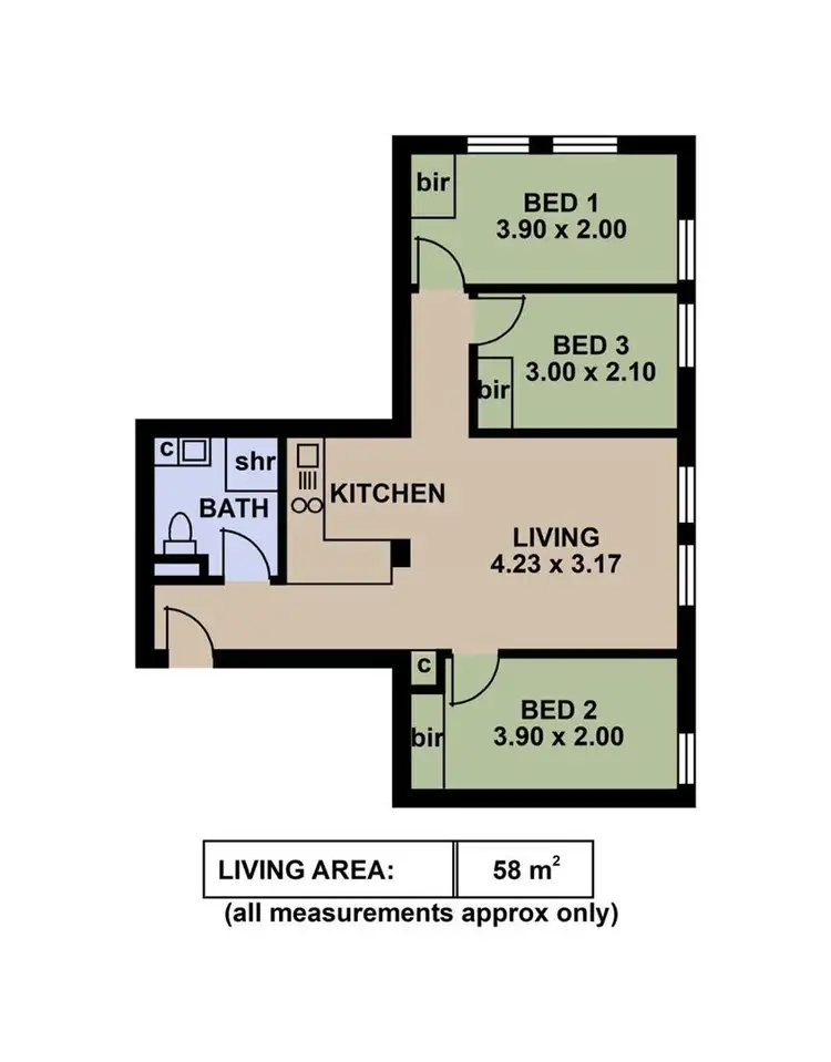 Floorplan of Homely apartment listing, 302/23 King William Street, Adelaide SA 5000