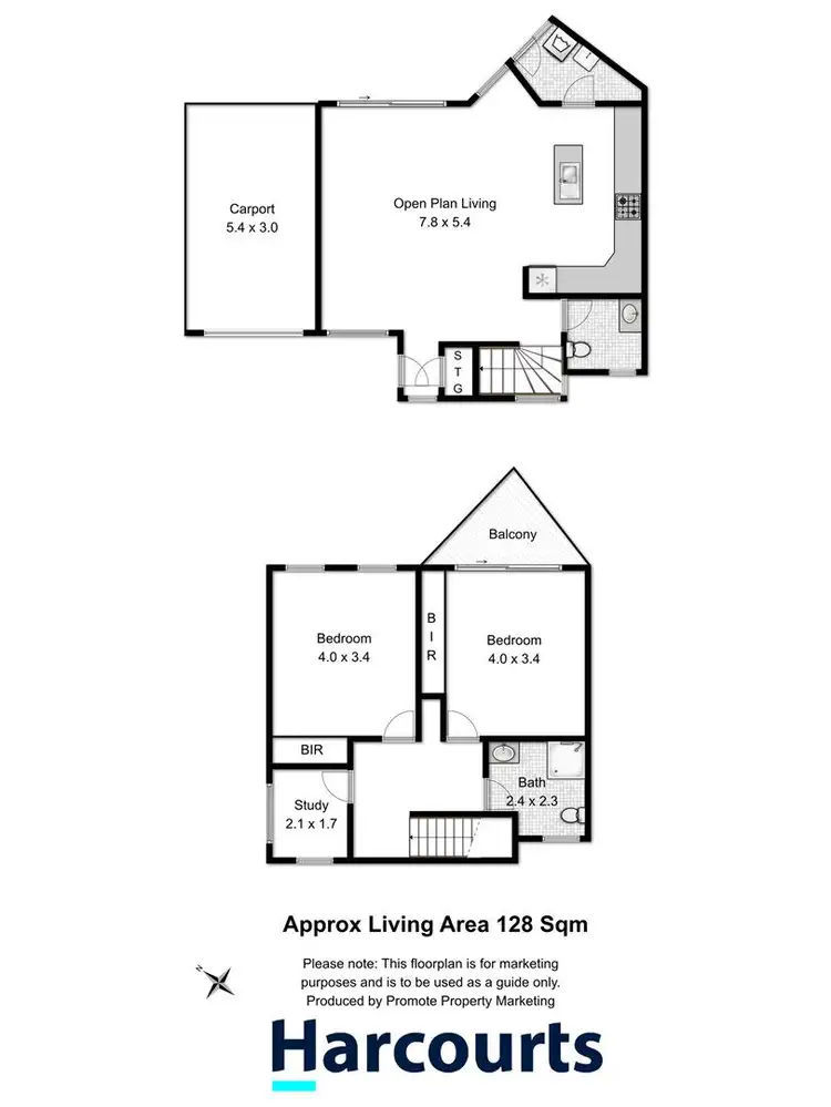 Floorplan of Homely unit listing, 2/2 Kitty Way, Kingston TAS 7050