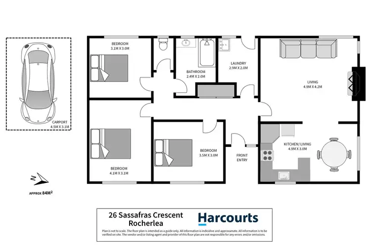 Floorplan of Homely house listing, 26 Sassafras Crescent, Rocherlea TAS 7248
