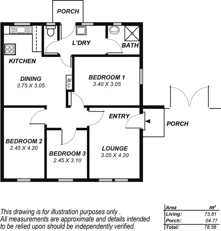 Floorplan of Homely semi-detached listing, 9 Kooringa Street, Taperoo SA 5017