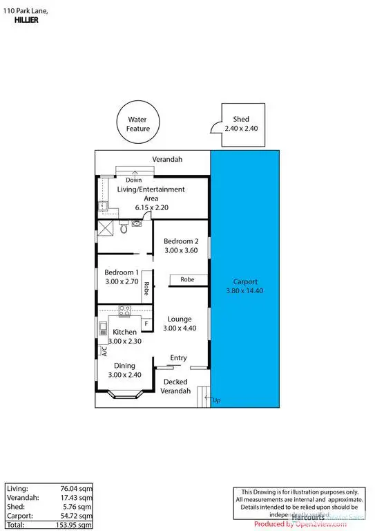Floorplan of Homely house listing, 110 Park Lane, Hillier SA 5116