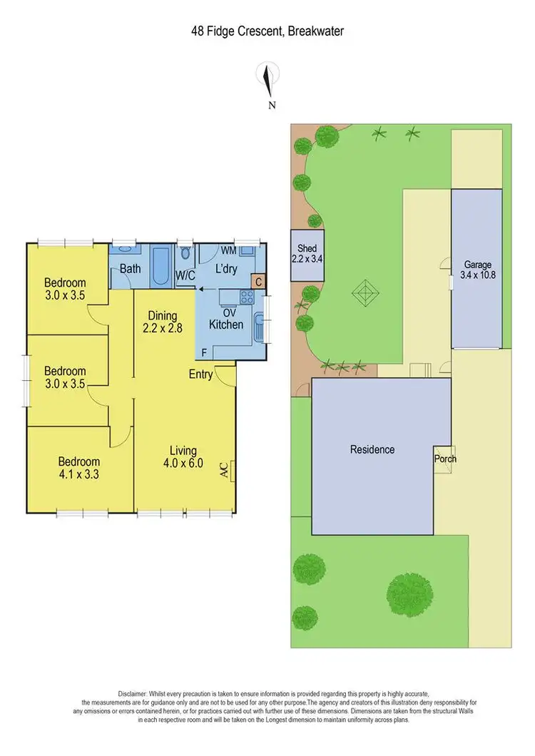 Floorplan of Homely house listing, 48 Fidge Crescent, Breakwater VIC 3219