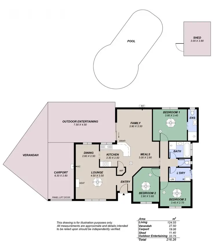 Floorplan of Homely house listing, 4 Thorngate Drive, Paralowie SA 5108